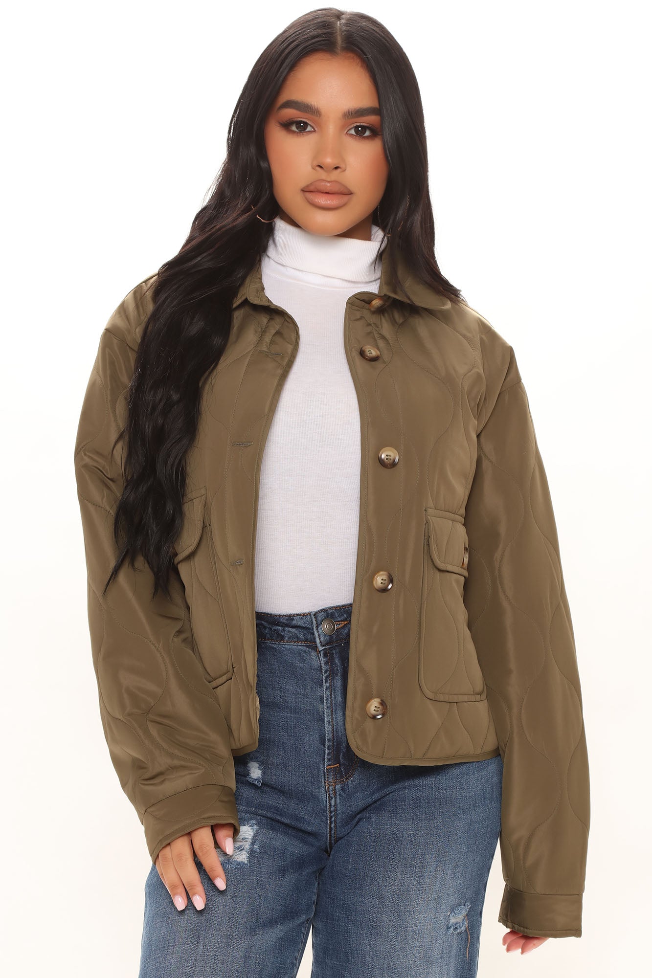 Copenhagen Quilted Jacket - Olive Sale