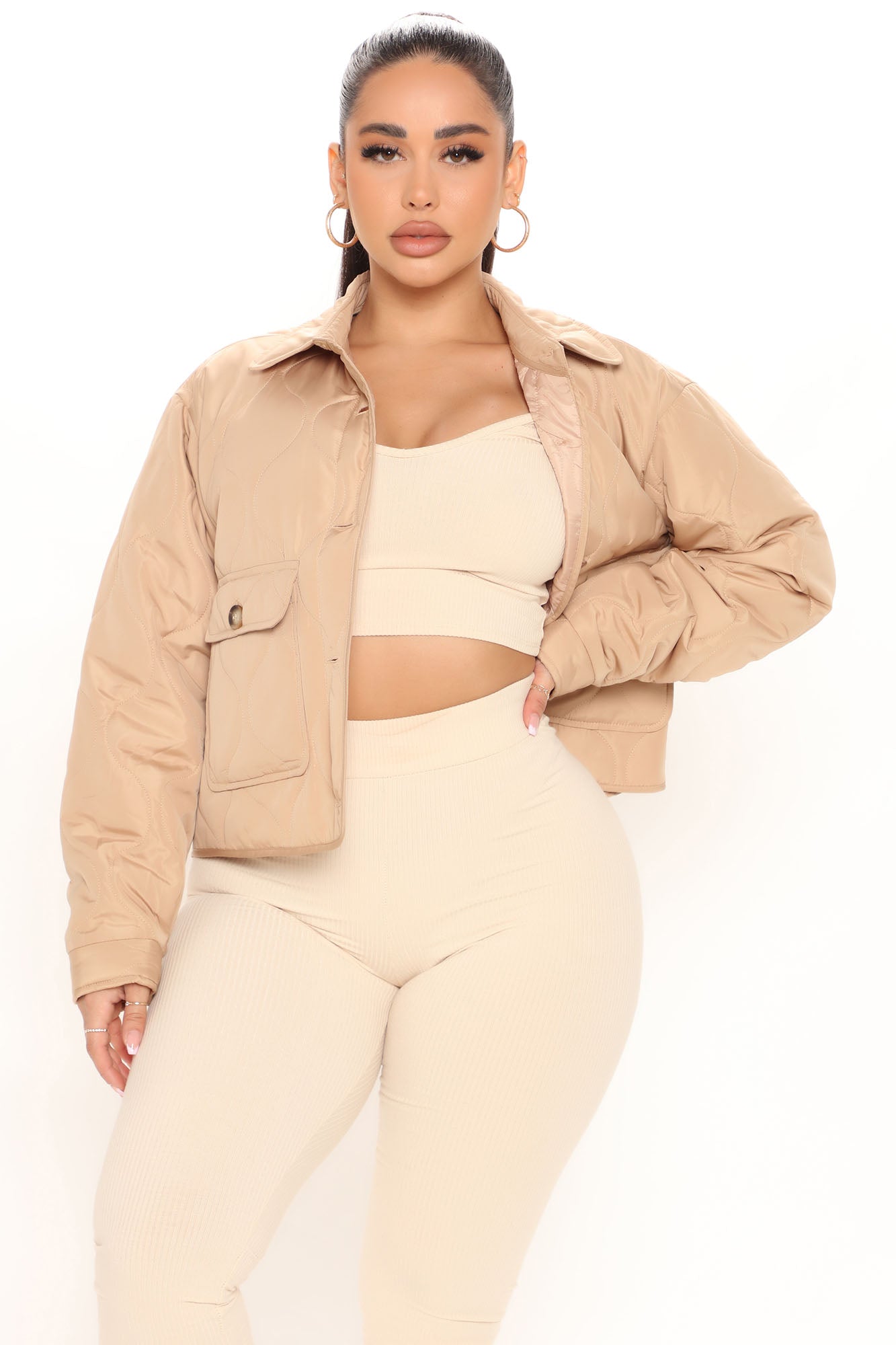 Copenhagen Quilted Jacket - Khaki Limited Stock