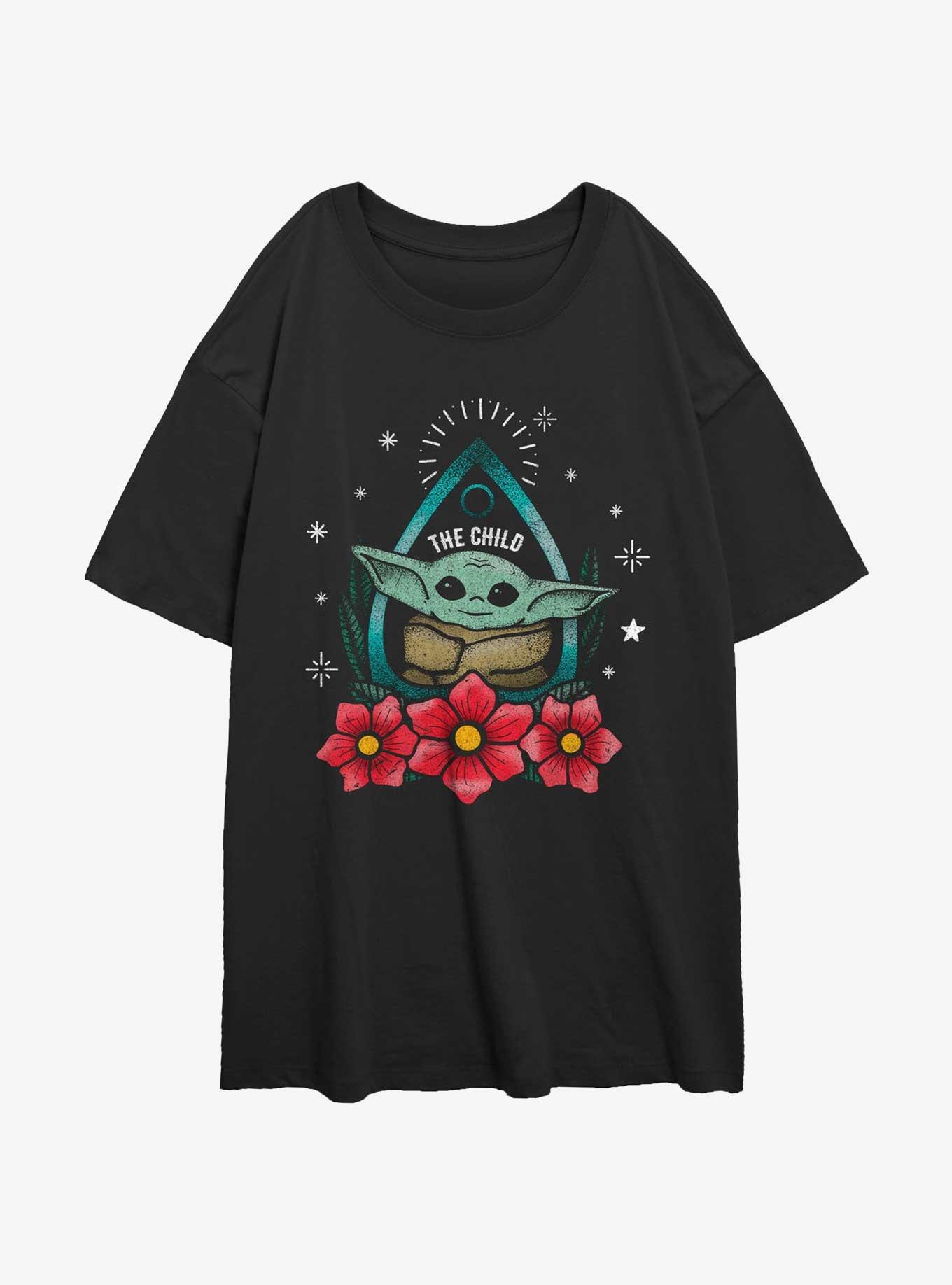Star Wars The Mandalorian The Child Planchette Womens Oversized T-Shirt Online Sale
